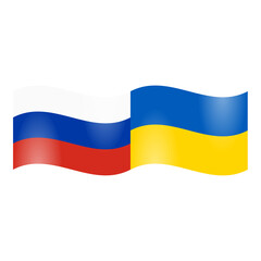 National flag of Russia and Ukraine	

