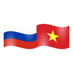 National flag of Russia and Vietnam
