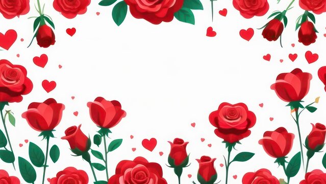A lot of beautiful red roses. Beautiful festive background with place for text.