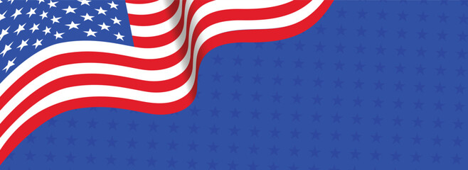 American flag background - US flag with blue background with stars 