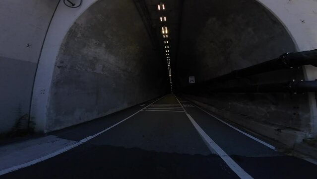 San Francisco Baker Barry Tunnel 01 Front View Marin Headlands Driving Plate California USA Ultra Wide