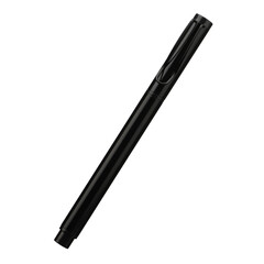 Ballpoint pen isolated on transparent background, elegant pen in black. Png Isolated background.