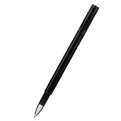 Ballpoint pen isolated on transparent background, elegant pen in black. Png isolated background.