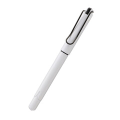 Ballpoint pen isolated on transparent background, elegant pen in white. Png Isolated background.