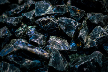 Black morion quartz. Mineral exchange. 