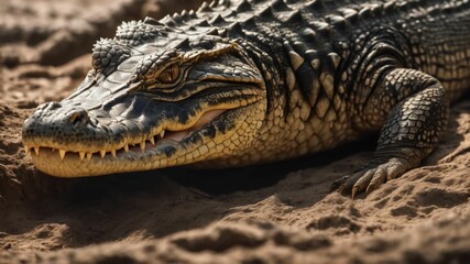 Fototapeta premium alligator in the everglades.Ai generative