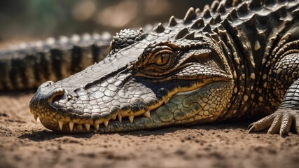 Fototapeta premium head of a crocodile
