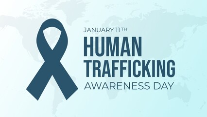 Illustration on the theme of National Human trafficking Awareness Month observed each year during January. Banner, Holiday, poster, card and background design.