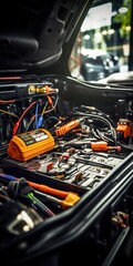 Fototapeta premium Car tools and equipment for vehicle maintenance and repair