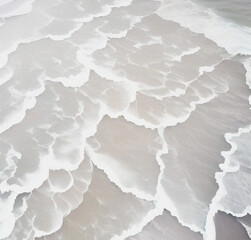 Obraz premium water wave from above, empty summer vacation background. Banner with copy space. Travel, holiday concept. Beautiful backdrop 