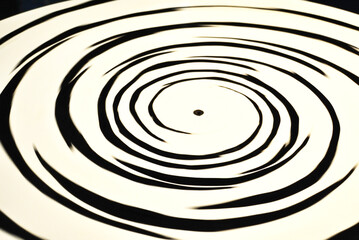 photo of an abstract circle in black and white