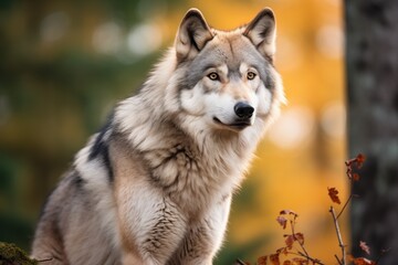 Obraz premium portrait of a grey wolf