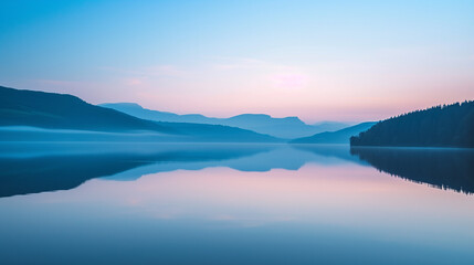 Fototapeta na wymiar Serene Lake at Twilight
