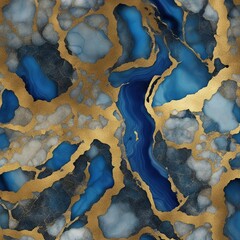 blue stone texture abstract  blue and gold marble background