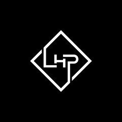 abstract letter L, H, P, LH, LP, HP, LHP, HL, PH, PHL company logo for business vector of the black color