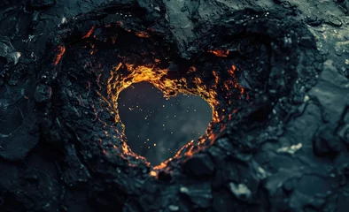 Fotobehang heart of fire © Rafa