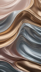 Imagen tridimensional de textura metálica en un fondo de ondas con diseño elegante  colores con colores suaves