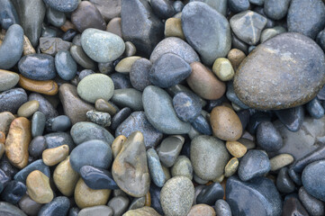 sea ​​stones on the beach of Cyprus in winter 4