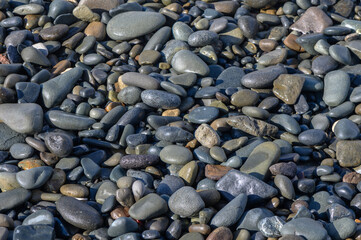 sea ​​stones on the beach of Cyprus in winter 5