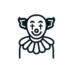 Clown icon line icon. Vector illustration, symbol logo design style