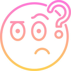 Obraz premium Confused emoji
