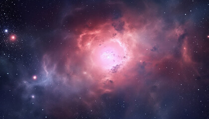 Naklejka premium Night sky, galaxy, nebula, star field, constellation, planet generated by AI