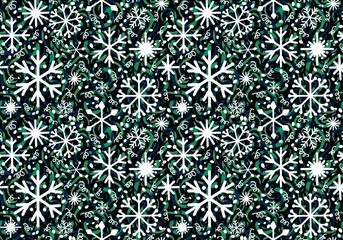 Christmas ice scribble seamless snowflakes pattern for wrapping paper and fabrics and linens and kids clothes print