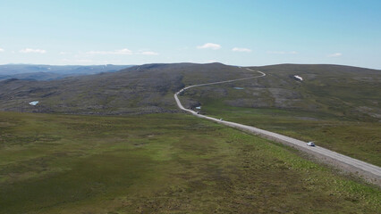 road in mountains, Nordkapp, Norway