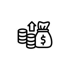 financial gain icon or logo design