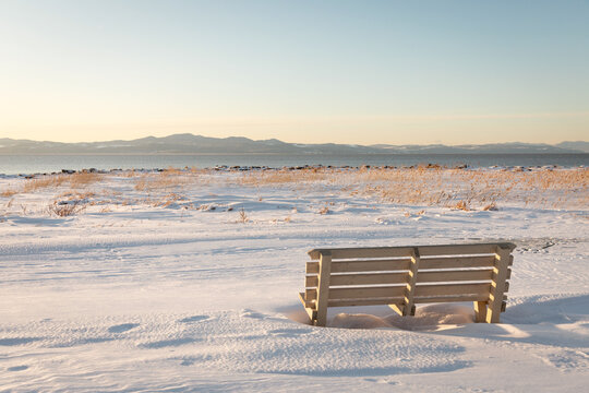 bench in the snow © Melanie