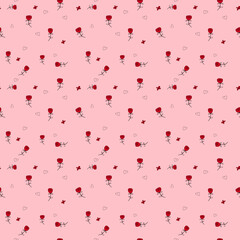 red roses seamless background