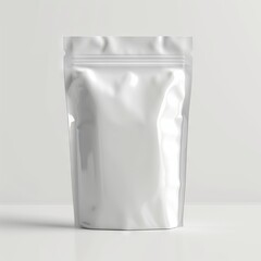 Empty pouch bag mockup, packet, white background  " ai generated "