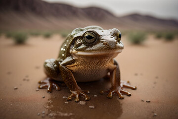 Obraz premium Desert Rain Frog in a desert environment
