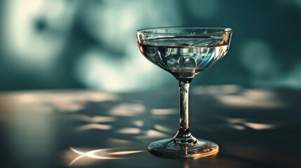  a close up of a wine glass on a table with a blurry image of a person in the background in the background is a blurry background of the glass. - obrazy, fototapety, plakaty