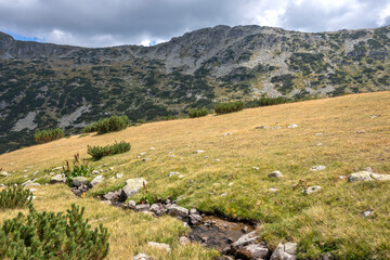 Fototapeta na wymiar Landscape of Rila mountain near The Fish Lakes, Bulgaria