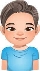 Little boy face, avatar, kid head with dreadlocks hair cartoon PNG