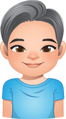 Little boy face, avatar, kid head with dreadlocks hair cartoon PNG