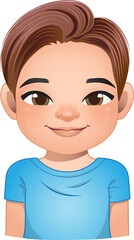 Little boy face, avatar, kid head with dreadlocks hair cartoon PNG