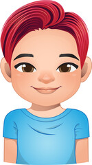 Little boy face, avatar, kid head with dreadlocks hair cartoon PNG