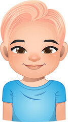 Little boy face, avatar, kid head with dreadlocks hair cartoon PNG