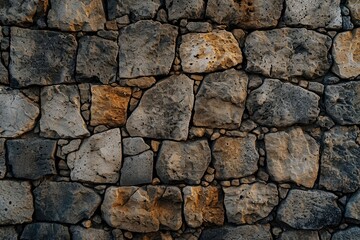 Stone Wall Made of Small Rocks