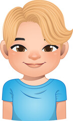Little boy face, avatar, kid head with dreadlocks hair cartoon PNG