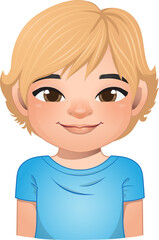 Little boy face, avatar, kid head with dreadlocks hair cartoon PNG