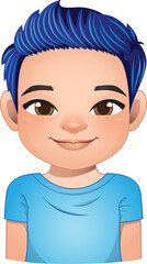 Little boy face, avatar, kid head with dreadlocks hair cartoon PNG