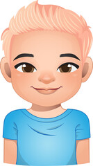 Little boy face, avatar, kid head with dreadlocks hair cartoon PNG