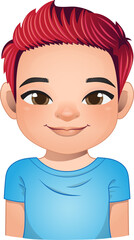 Little boy face, avatar, kid head with dreadlocks hair cartoon PNG