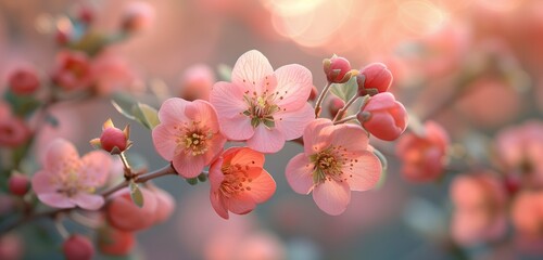 essence of spring renewal, pink magnolia flower