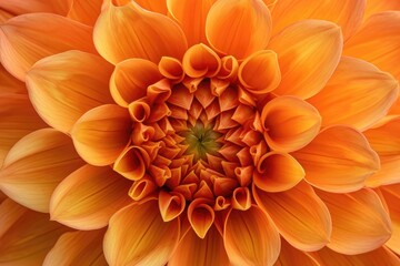 Fototapeta premium An orange dahlia flower close up
