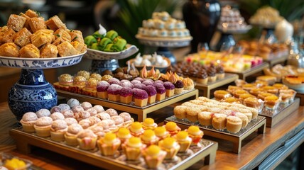 Fototapeta na wymiar full frame variety of oriental sweets that reflect cultural ceremonies