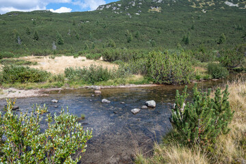 Landscape of Rila mountain near The Fish Lakes, Bulgaria